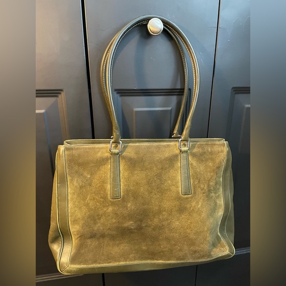 COACH Olive Green Suede Purse (Used) - Picture 3 of 13